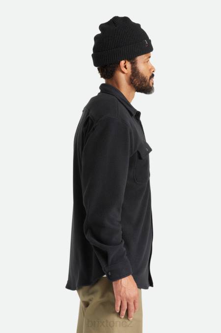 Černá Brixton muži bowery l/s arktický stretch fleece 4DHP21 oděv