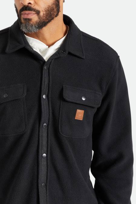 Černá Brixton muži bowery l/s arktický stretch fleece 4DHP21 oděv