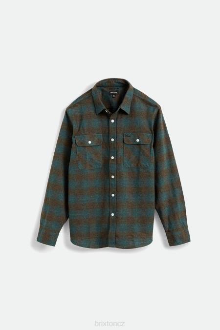 oceán Brixton muži bowery l/s flanel 4DHP18 oděv