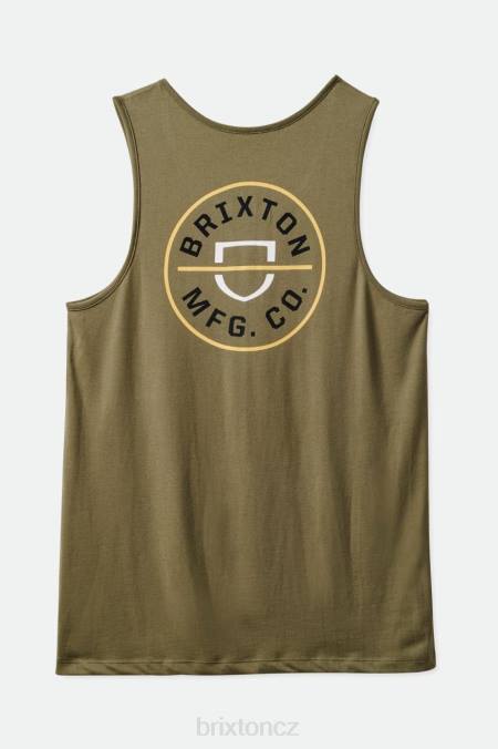 přebytek oliv Brixton muži hřebenové tílko 4DHP126 oděv