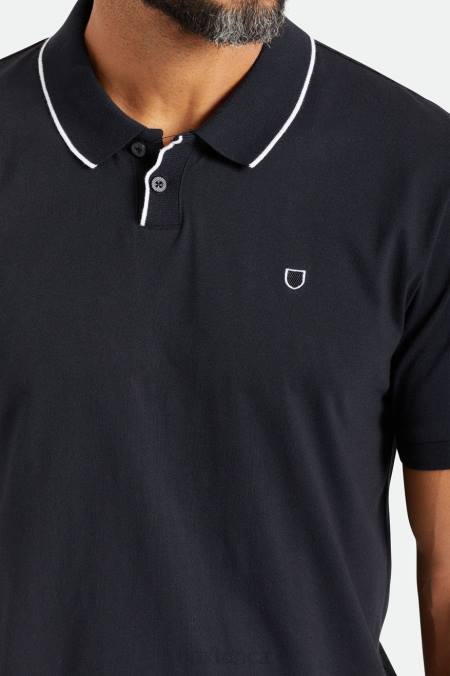 Černá Brixton muži správný úplet s/s polo 4DHP123 oděv