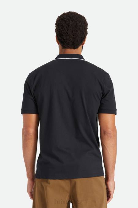 Černá Brixton muži správný úplet s/s polo 4DHP123 oděv