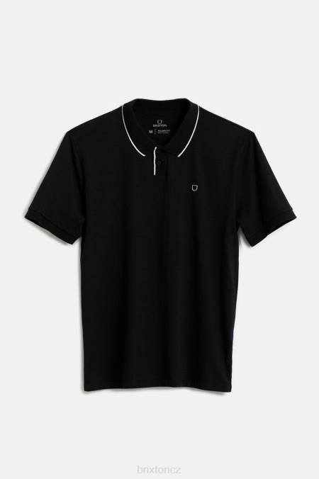 Černá Brixton muži správný úplet s/s polo 4DHP123 oděv