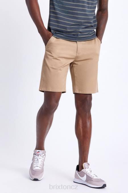 khaki Brixton muži výběr chino short 9'' 4DHP171 oděv