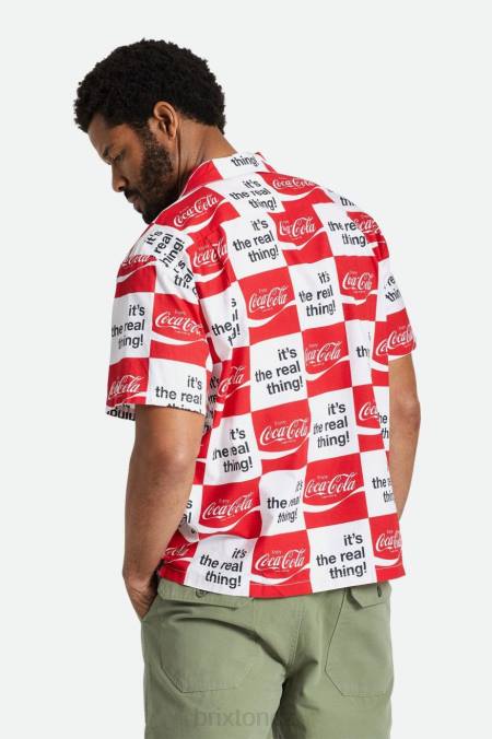 bílý Brixton muži coca-cola bunkr s/s tkaný 4DHP25 oděv