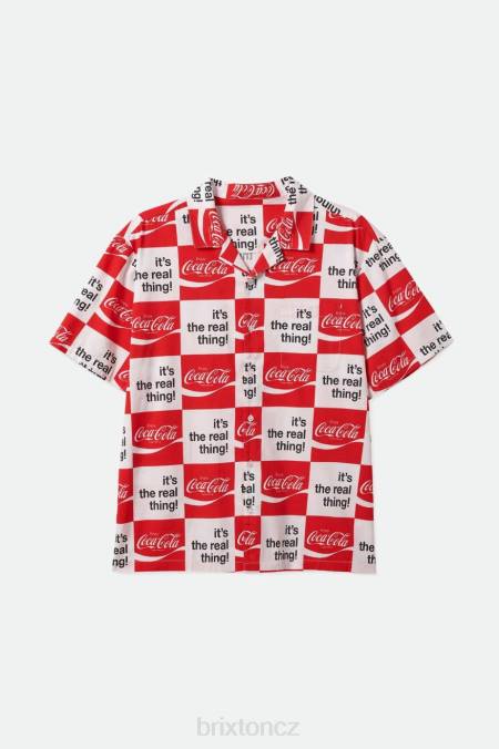 bílý Brixton muži coca-cola bunkr s/s tkaný 4DHP25 oděv
