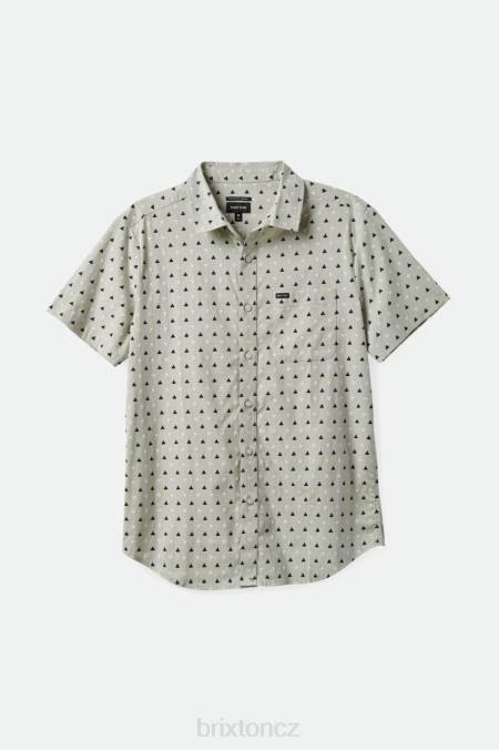 minerální šedá/praná námořnická/špinavě bílá Brixton muži charter print s/s tkaný 4DHP7 oděv