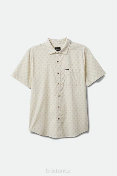 off white/nefrit geo Brixton muži charter print s/s tkaný 4DHP23 oděv