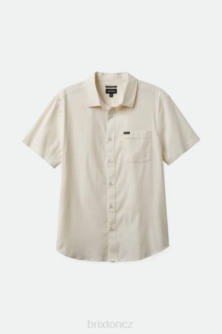 špinavě bílé Brixton muži charter oxford s/s tkané 4DHP12 oděv