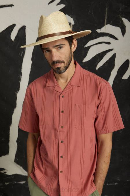 prašný cedr Brixton muži rezerva bunkru cool weight s/s tkaný 4DHP6 oděv
