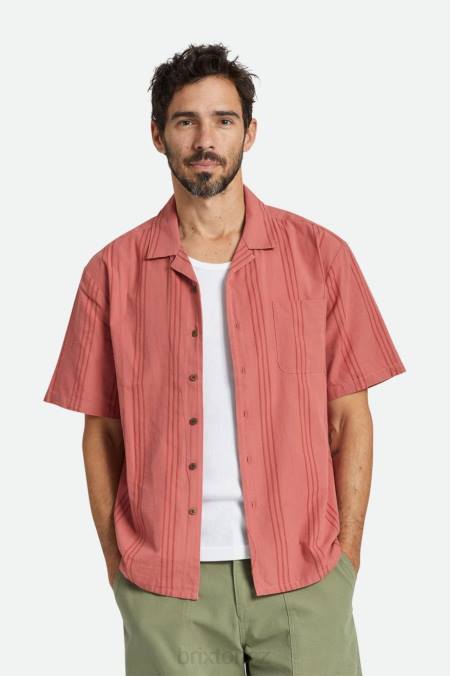 prašný cedr Brixton muži rezerva bunkru cool weight s/s tkaný 4DHP6 oděv
