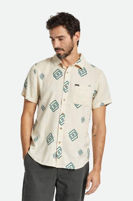 whitecap/smrk Brixton muži charter slub s/s tkaný 4DHP1 oděv