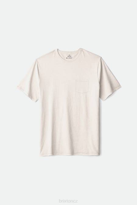 bílý Brixton muži prémiové bavlněné s/s kapesní tričko 4DHP67 oděv