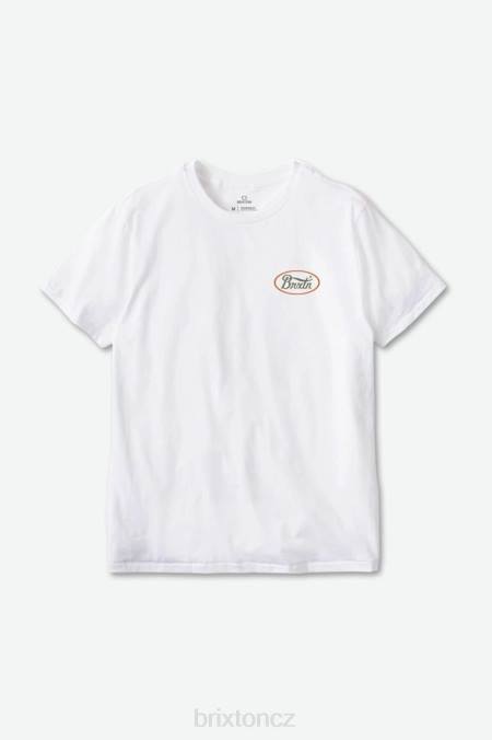 bílý/olivový přebytek Brixton muži parsons s/s tričko na míru 4DHP47 oděv