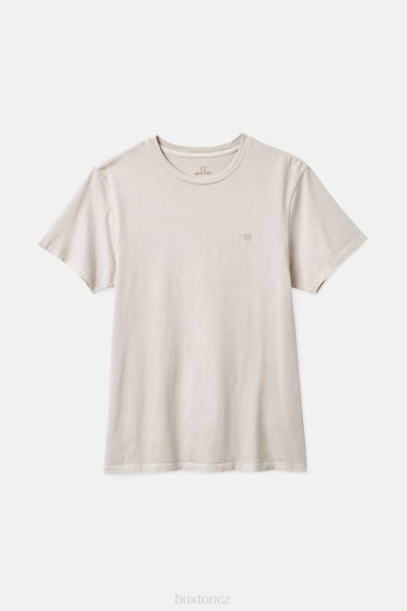 béžový Brixton muži Vintage rezervní tričko s/s 4DHP95 oděv