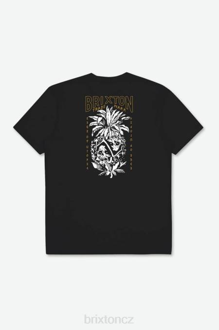 Černá Brixton muži Standardní tričko Dargan S/S 4DHP107 oděv