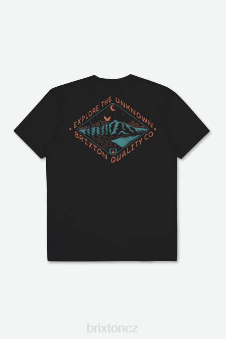 Černá Brixton muži Standardní tričko apalachin s/s 4DHP115 oděv