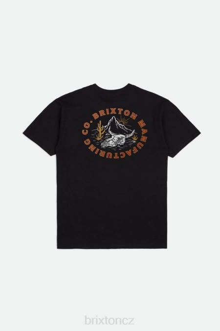 Černá Brixton muži Standardní tričko croslin s/s 4DHP41 oděv