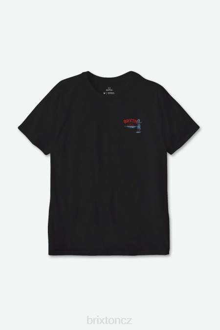 Černá Brixton muži dobrý čas s/s tričko na míru 4DHP117 oděv