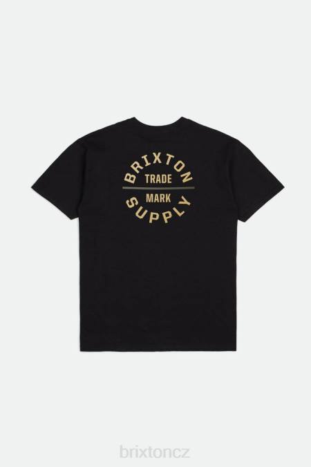 černý/slámový/olivový přebytek Brixton muži přísaha v s/s standardní tričko 4DHP29 oděv