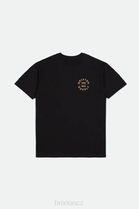 černý/slámový/olivový přebytek Brixton muži přísaha v s/s standardní tričko 4DHP29 oděv