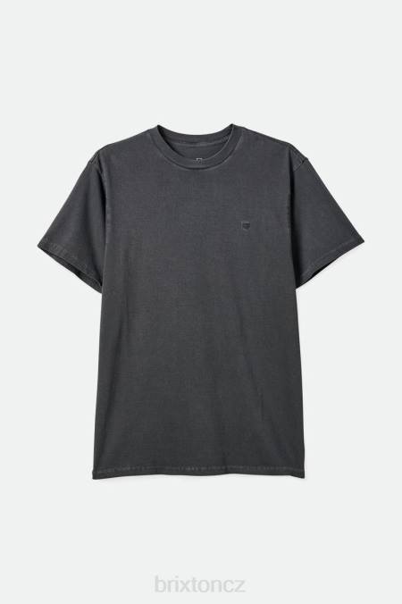 černé vintage praní Brixton muži Vintage rezervní tričko s/s 4DHP97 oděv