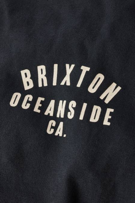 černo/bílé barvivo na oděv Brixton muži Woodburn oceanside s/s standardní tričko 4DHP109 oděv