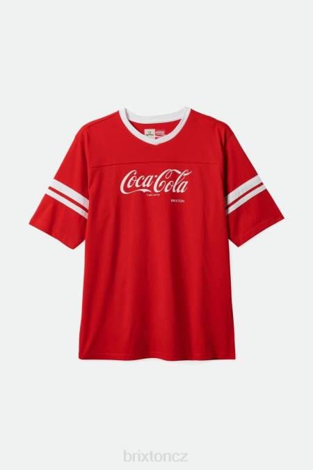 koksově červené Brixton muži Coca-cola klasické fotbalové tričko 4DHP111 oděv