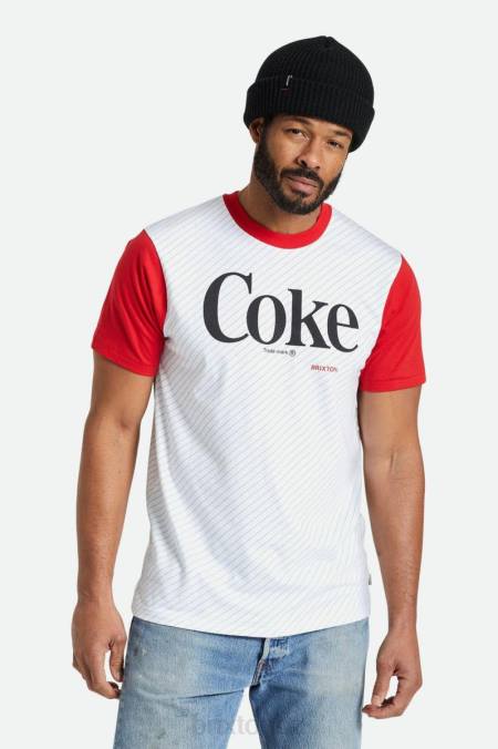 koksově červené Brixton muži Coca-cola s/s tričko na míru 4DHP78 oděv