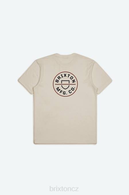 krém Brixton muži Crest ii s/s standardní tričko 4DHP113 oděv