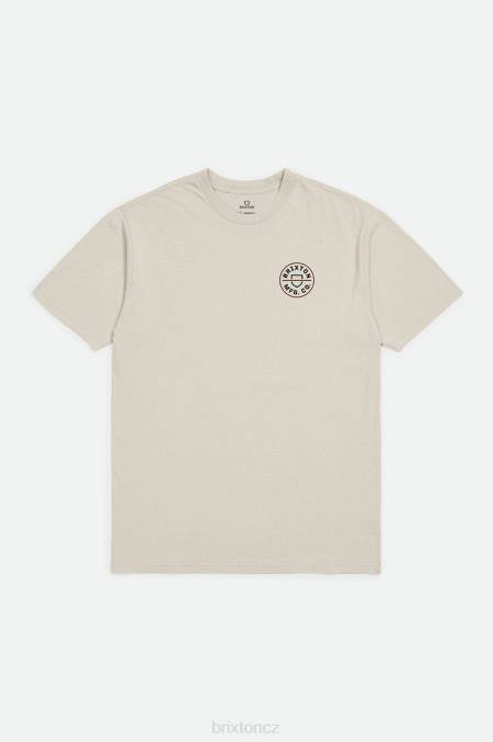 krém Brixton muži Crest ii s/s standardní tričko 4DHP113 oděv