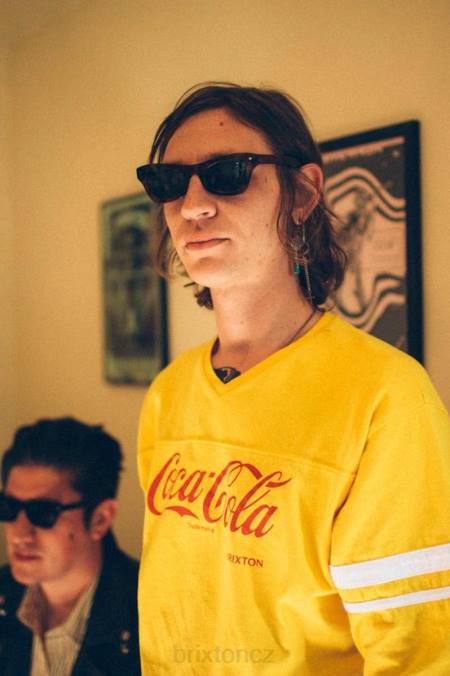 žlutá Brixton muži Coca-cola klasické fotbalové tričko 4DHP112 oděv
