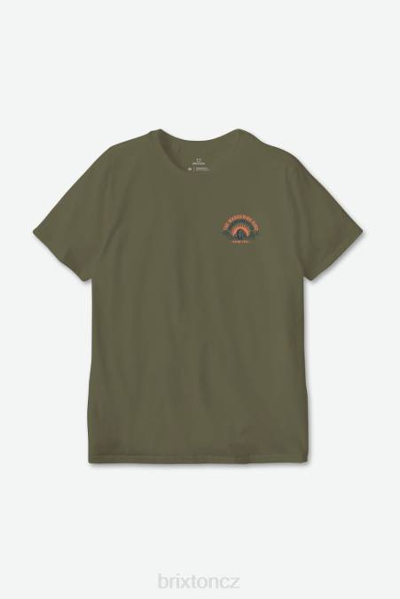 olivový Brixton muži Standardní odpaliště s/s zdarma 4DHP49 oděv