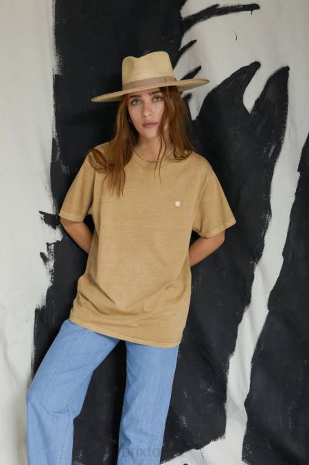 písek vintage mytí Brixton muži Vintage rezervní tričko s/s 4DHP99 oděv