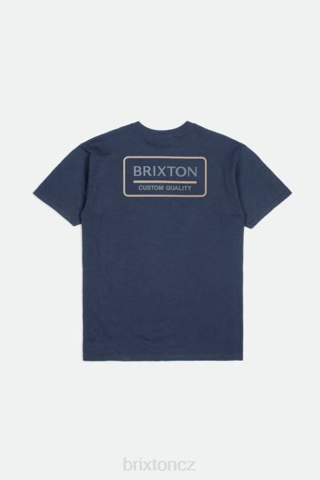 sepraná námořnická/prašná modrá/kouřově šedá Brixton muži palmer správné s/s standardní tričko 4DHP89 oděv