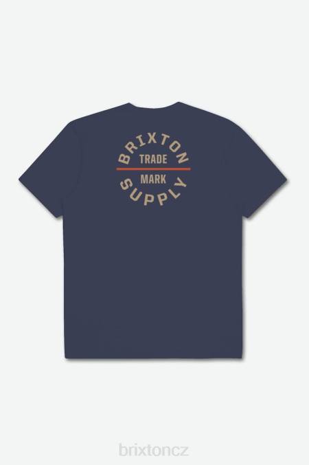 umyté námořnictvo/písek Brixton muži přísaha v s/s standardní tričko 4DHP32 oděv