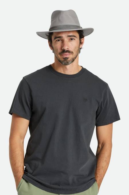 Šedá Brixton muži messer utility adventure fedora 4DHP229 Příslušenství