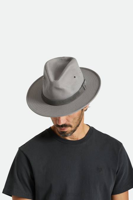 Šedá Brixton muži messer utility adventure fedora 4DHP229 Příslušenství