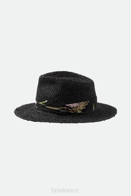 Černá Brixton muži aloha slaměná fedora 4DHP189 Příslušenství
