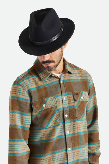 Černá Brixton muži messer fedora 4DHP213 Příslušenství