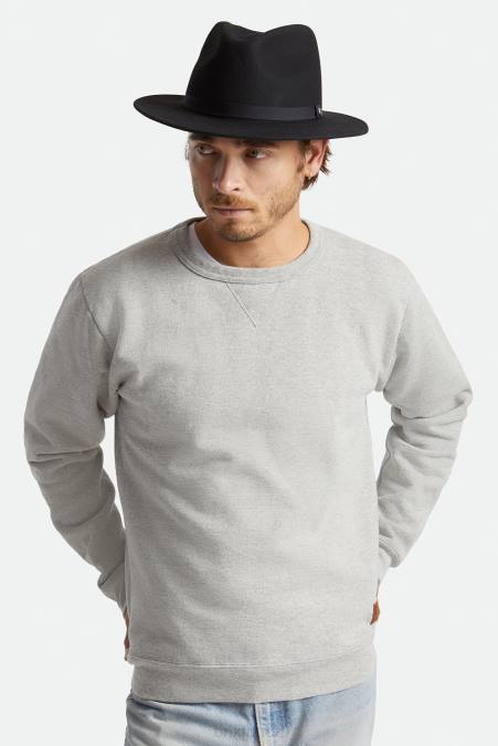 Černá Brixton muži messer packable fedora 4DHP225 Příslušenství