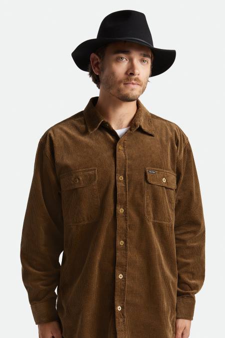Černá Brixton muži wesley fedora 4DHP231 Příslušenství