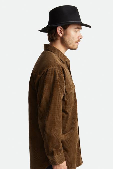 Černá Brixton muži wesley fedora 4DHP231 Příslušenství