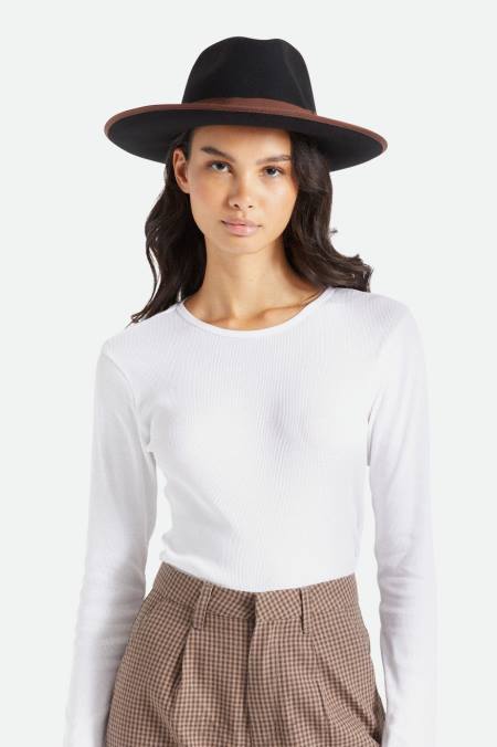černo-hnědá Brixton muži reno fedora 4DHP218 Příslušenství