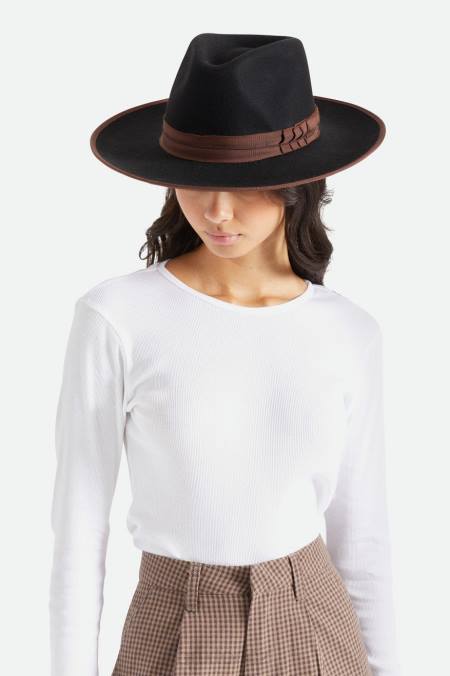 černo-hnědá Brixton muži reno fedora 4DHP218 Příslušenství