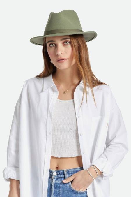 přebytek oliv Brixton muži messer packable fedora 4DHP226 Příslušenství