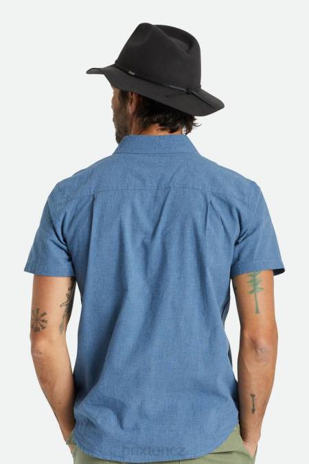 vyprané černé Brixton muži wesley balitelná fedora 4DHP234 Příslušenství