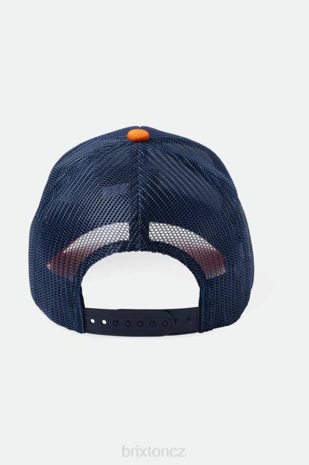 umytá námořnická/rajská oranžová Brixton muži čepice crest netplus mp trucker 4DHP255 Příslušenství