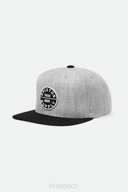 světle vřesově šedá/černá Brixton muži oath iii snapback 4DHP237 Příslušenství