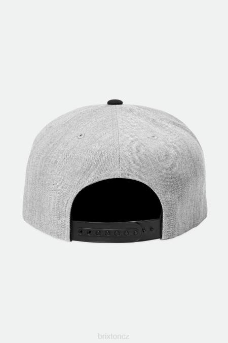 světle vřesově šedá/černá Brixton muži oath iii snapback 4DHP237 Příslušenství